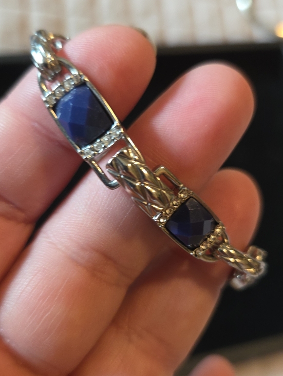 Lia Sophia Jewelry - Lia Sophia Silver Tone Bracelet with Blue Gemstones